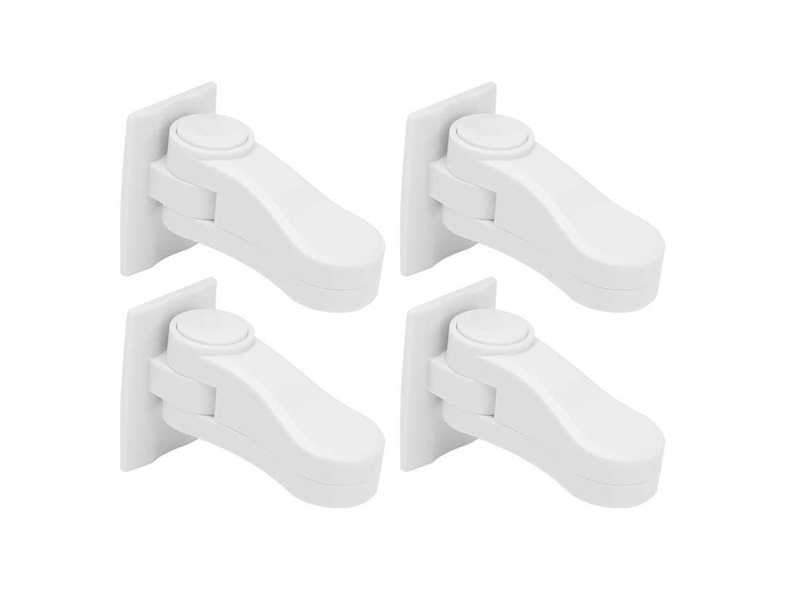 Primerox 4pcs Fechaduras de Alavanca de Porta Abs Branco Segurança Infantil para Bebês e Toddlers