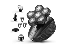 Compatível Kit de Barbeador Elétrico Lk 6300, 6 Lâminas Flutuantes + Acessórios para Calvície e Cuidados, Usb Recarregável Portátil STELASPLEN