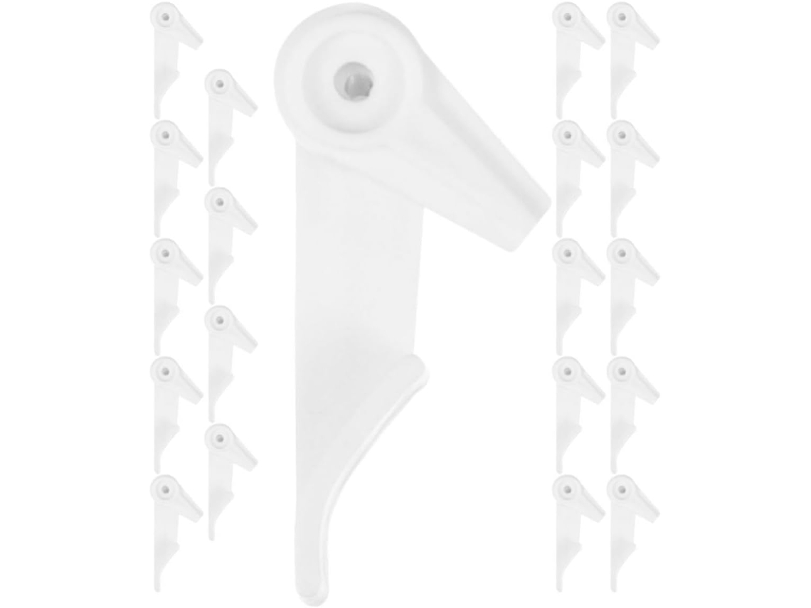 Conjunto De 20 Presilhas Plástico Branco Para Luminárias Teto,