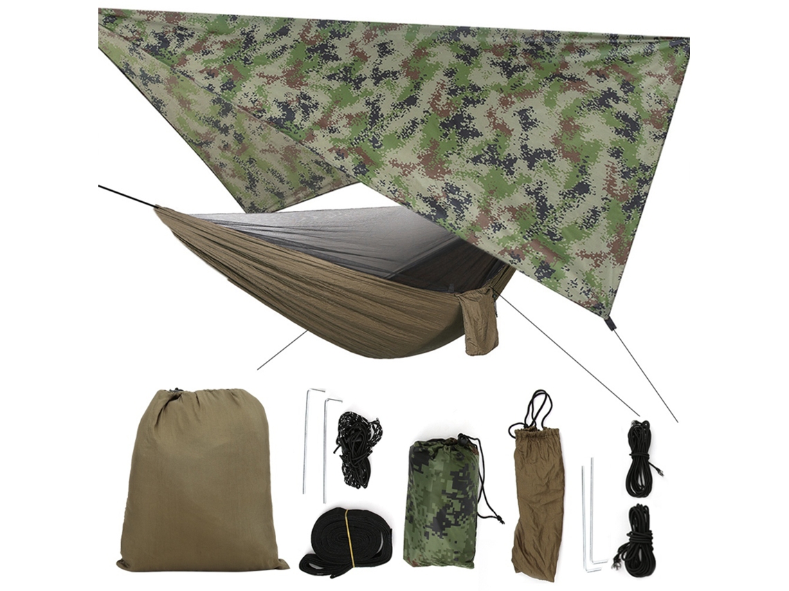 Manta Mosquito Portátil Jardim Camping Camuflagem Verde Militar