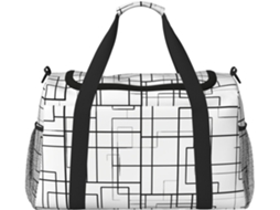 Bolsa de Viagem Quadrada Resistente à Água com Estampa Abstrata | S/MARCA