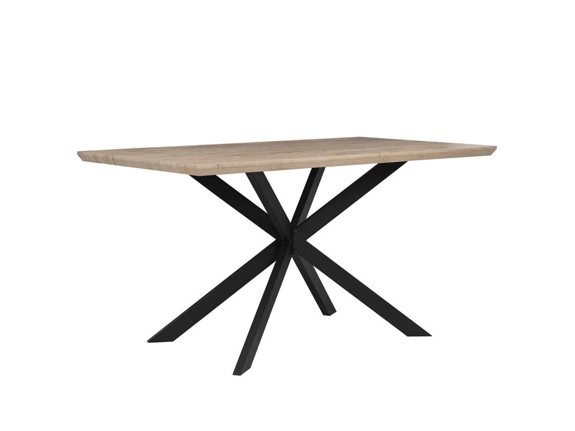 Mesa de jantar BELIANI Spectra de MDF Castanho claro 80x140x75