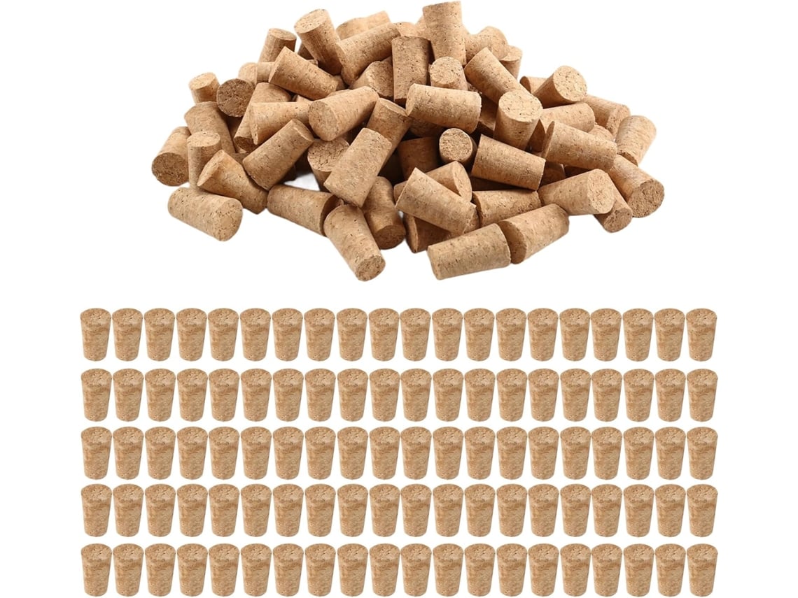 Pacote Com 100 Rolhas Cônicas Reutilizáveis Para Garrafas De Vinho.