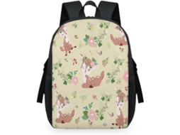Mochila Tropicallife com Estampa de Cervo e Flores para Crianças 32 5 X 15 X 44 9 Cm Tecido de Malha Designs P S/MARCA