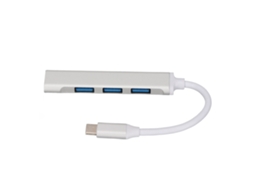 2026zentro-hub Usb C 4 Em 1 Estação De Docking Portátil Leve Alta Velocidade Para Teclado Impressora Celular Tablet Prata