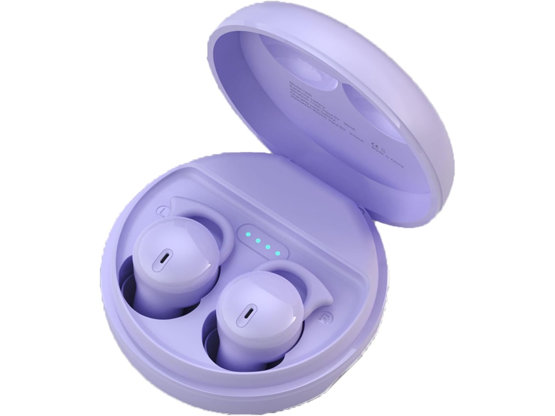Fones de Ouvido Invisíveis para Dormir, Bluetooth 5.3, Adequados para Dormir, Dirigir, Caminhar, Andar de Bicicleta JIAPEI (roxo)