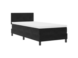 Cama Box Spring com Colchão Preto e Veludo MAISON EXCLUSIVE (100x200 cm)