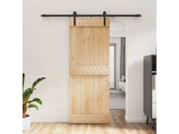 Vidaxl Porta Deslizante Natural E Preto 80 X 210 Cm