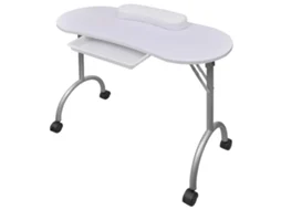 Mesa Manicure Dobrável Com Rodas, Branca