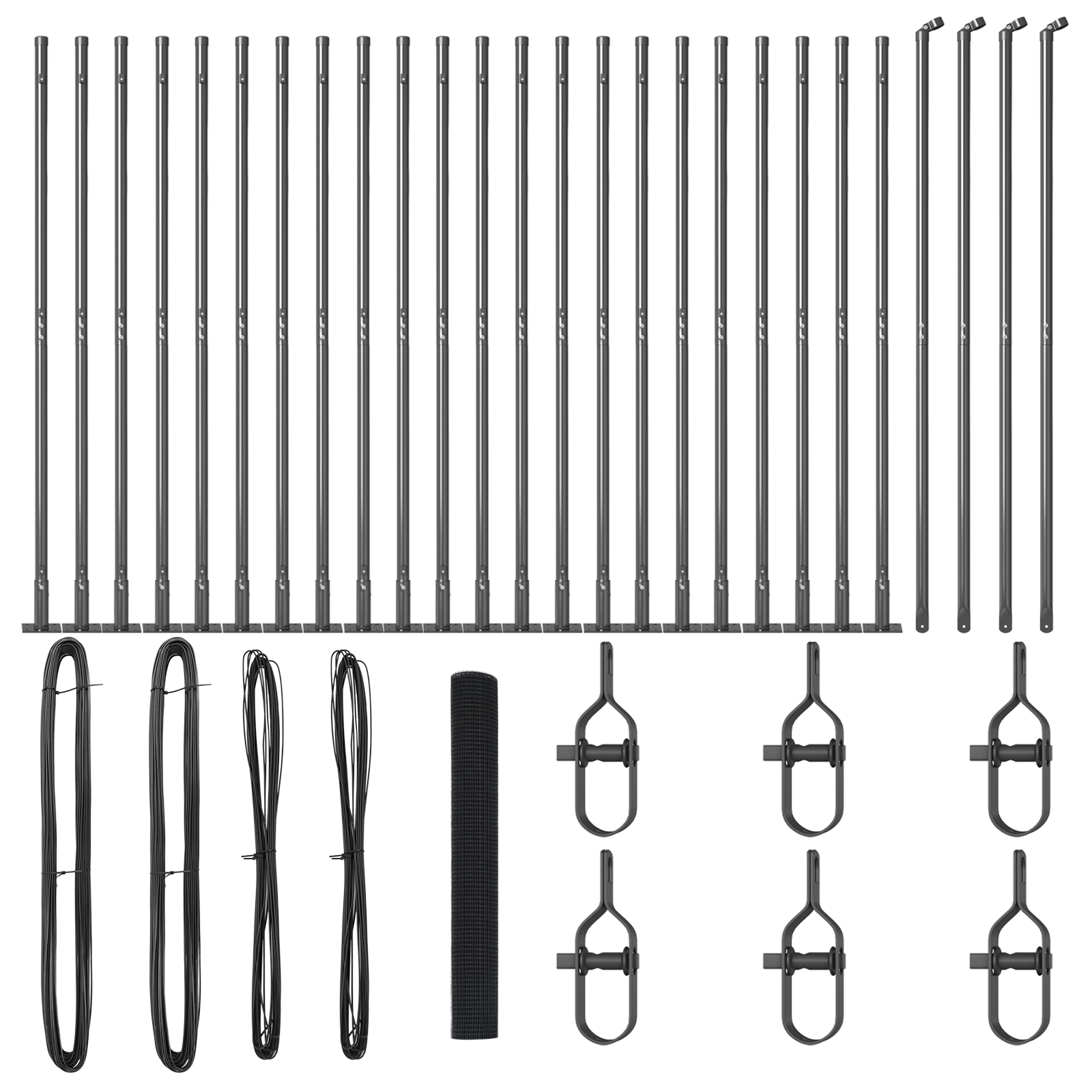 Conjunto 1 Poste De Cerca Vidaxl Cinzento Aço (50 X 1,2 M)