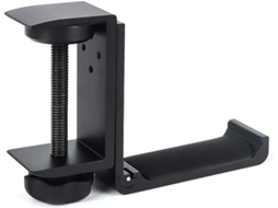 Suporte Universal Genérico Dobrável Para Fones De Ouvido Em Liga Alumínio Com Montagem Na Parede E Mesa, Gancho De Metal