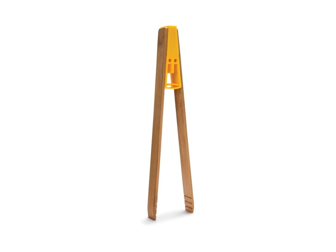Pinzas De Cocina De Madera Amarillas King Tong