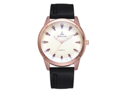 Reloj De Cuarzo Para Hombre Con Correa De Cuero Pu Estilo Casual Dial Azul