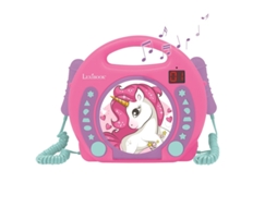 Instrumento Musical LEXIBOOK Unicórnio Leitor de Cd com 2 Microfones Integrados Azul/Rosa Rcdk100Uni (Idade Mínima Recomendada: 3 anos)