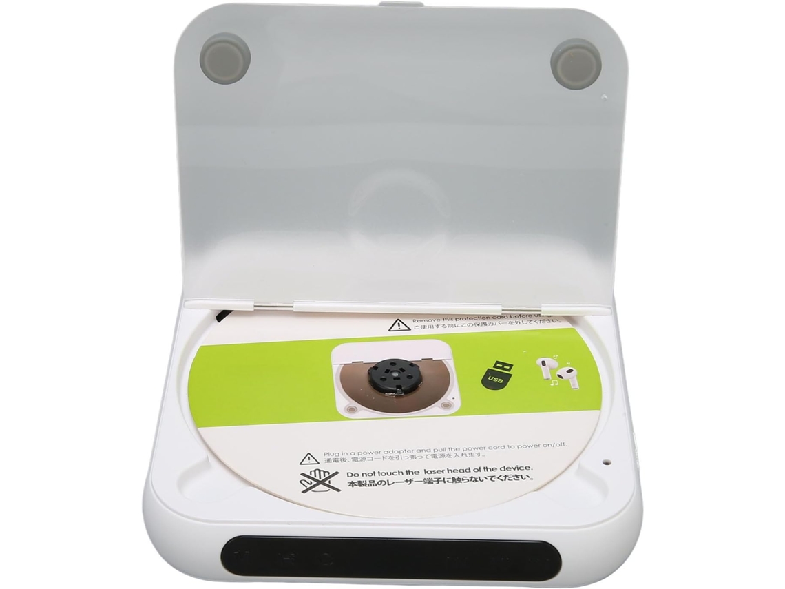 Leitor Cd Portátil Diyeeni Com Bluetooth, De De Mesa Para Casa, Escritório E Viagens, Bateria Recarregável