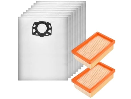 Saco Aspirador E Filtro Para Karcher Wd4 Wd5 Wd6 Mv4 Mv5 Mv6 Phonillico Lote De 8 Sacos E 2 Filtros