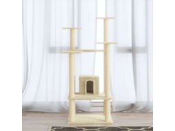 Vidaxl Árvore C/ Postes Arranhadores Sisal 110 Cm Cor Creme