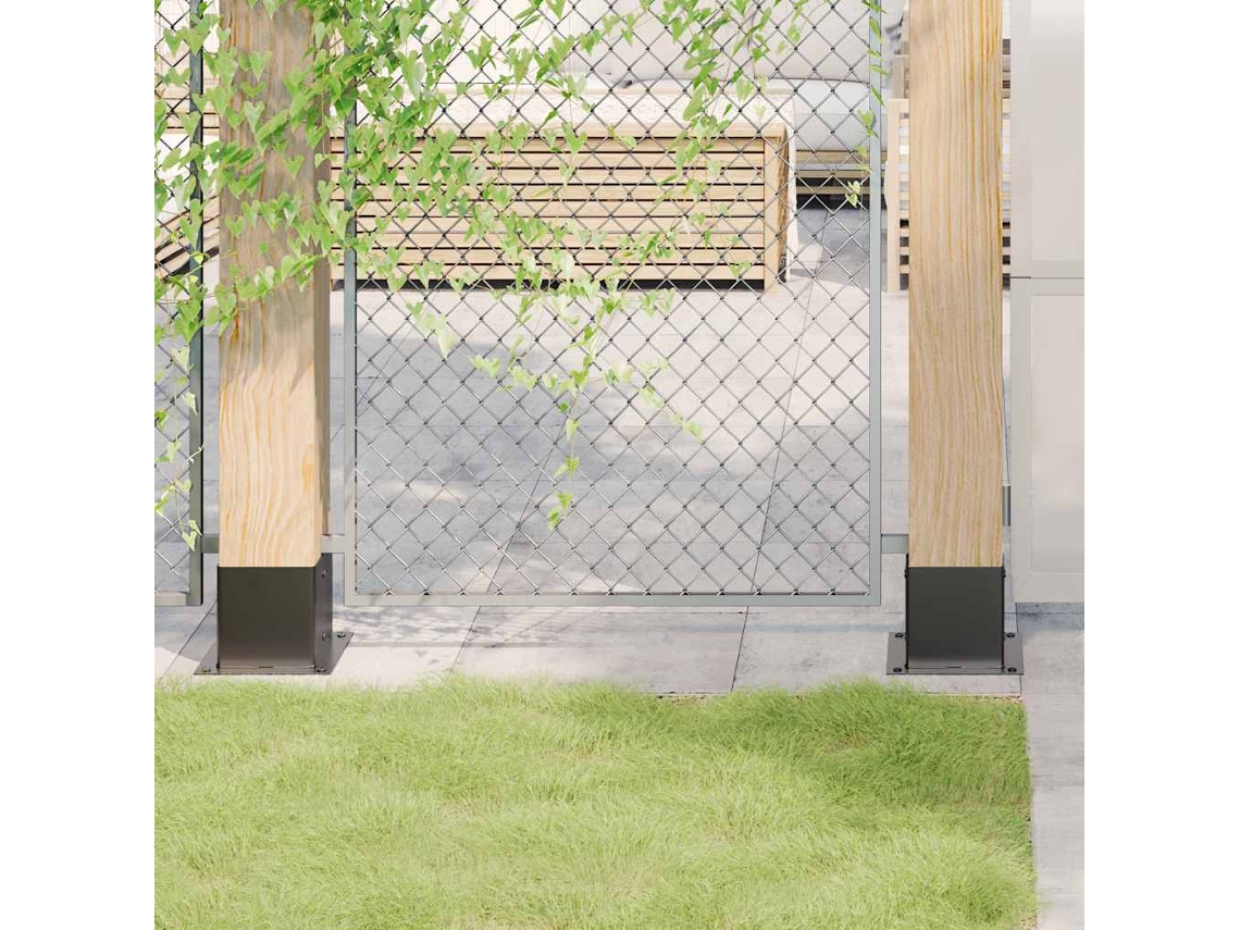 Vidaxl Bases De Coluna Quadradas 12 Peças 141x141mm Aço Revestido A Pó
