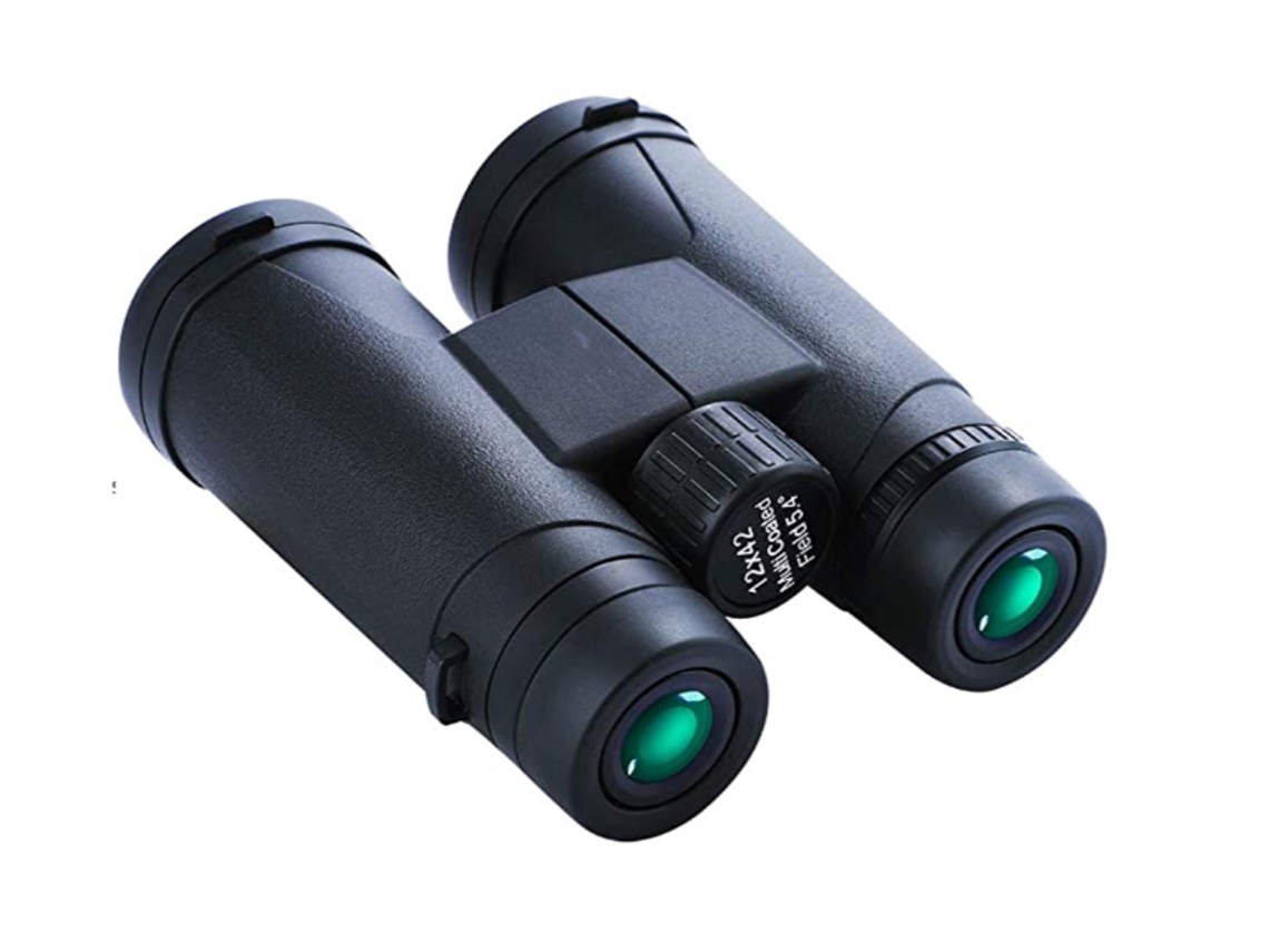 12x42 Binóculos Compactos Portáteis E À Prova Dágua Com Visão Noturna Com Pouca Luz, Lente Bak4 Prism Fmc Hd Clear View Bestvite (preto)