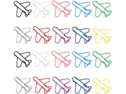 Clips de papel coloridos Ifundom em metal, formato Avião, 100 unidades. Inovadores para mesa, escola e casa.