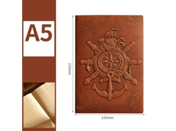 Caderno Náutico com Relevo 3d, Marrom BRILVIBERA