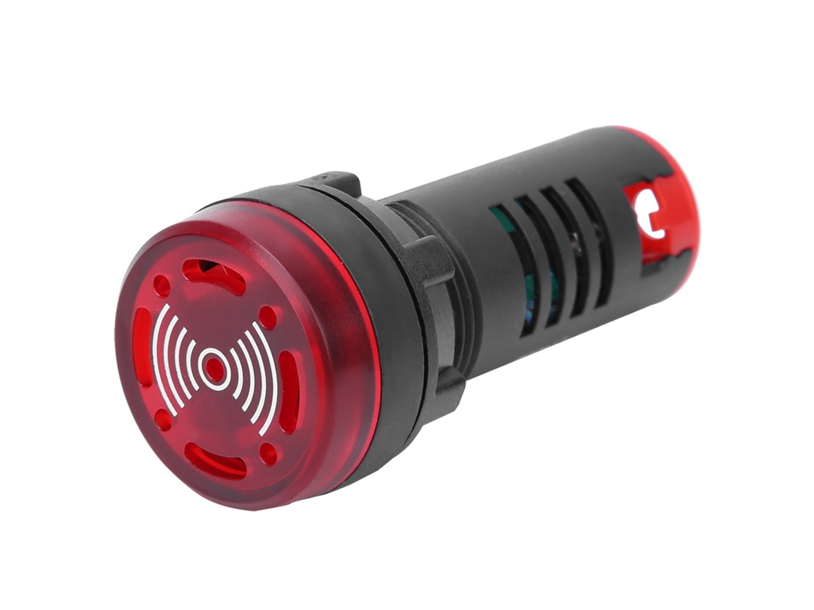 Laxiscreed Led Buzzer Vermelho Com Luz Intermitente, Alarme Sonoro E Visual Para Segurança