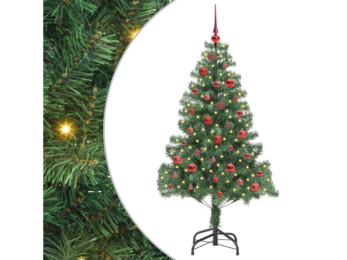 Conjunto 1 Árvore De Natal Vidaxl Verde Pvc (150 Cm)
