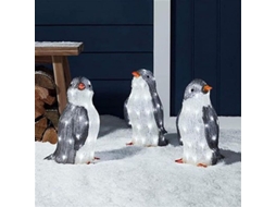 Decoración De Luces De Natal Pingüino Led Para Jardim Externo Figura Pingüino Iluminada