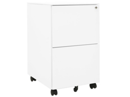 Vidaxl Arquivador Móvel Aço 39x45x67 Cm Branco