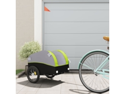 Vidaxl Reboque Para Bicicleta 30 Kg Ferro Preto E Verde