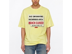 Rockinstone Jaws Movie Hazardous Heather Yellow Adult T-shirt Size:xxxl