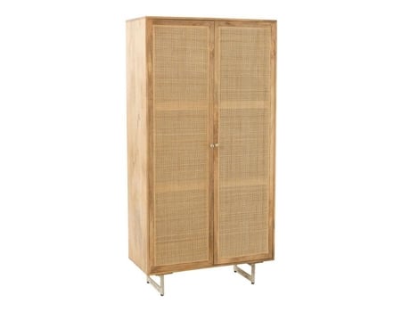 Armário De Madeira 2 Portas Tecelagem 175cm Natural J Line