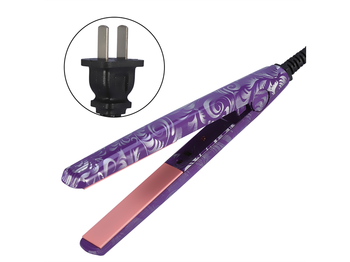 2026 1pc Prancha de Cabelo Portátil Elétrica Ferramenta de Penteado Alisador (roxo)