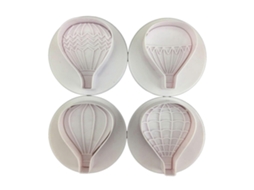 Conjunto De 4 Cortadores De Biscoito Em Formato De Balão De Ar Quente, Ecológicos, Impressão 3d, Utensílios De Cozinha, Cortadores De Biscoito, Moldes