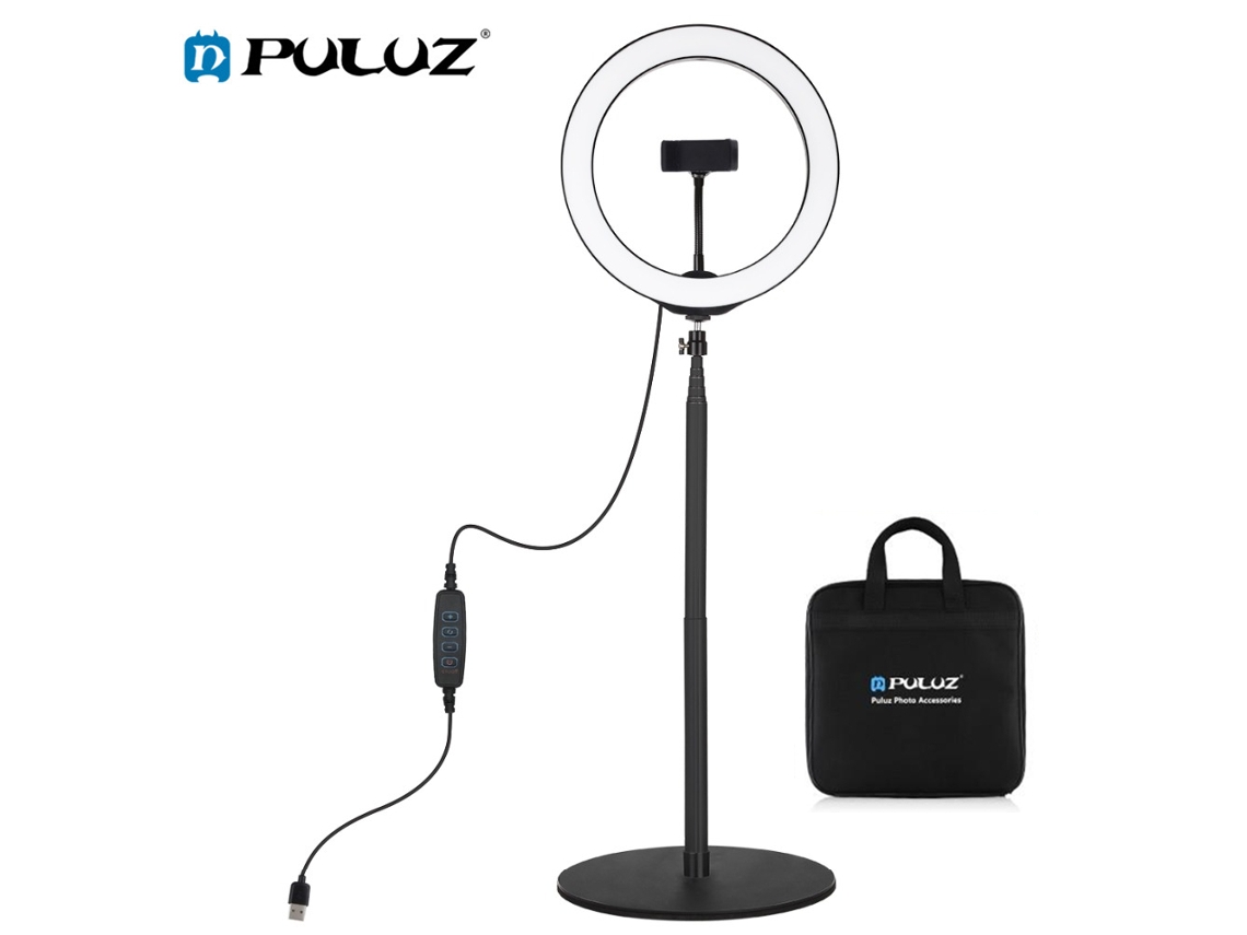 Selfie Light Ring 10,2 Polegadas Tripé Suporte E Clipe Para Celular Luz K Slowmoose