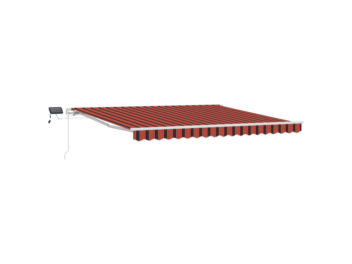 Conjunto 1 Toldo Retrátil Vidaxl Laranja Tecido (400 × 300 Cm)