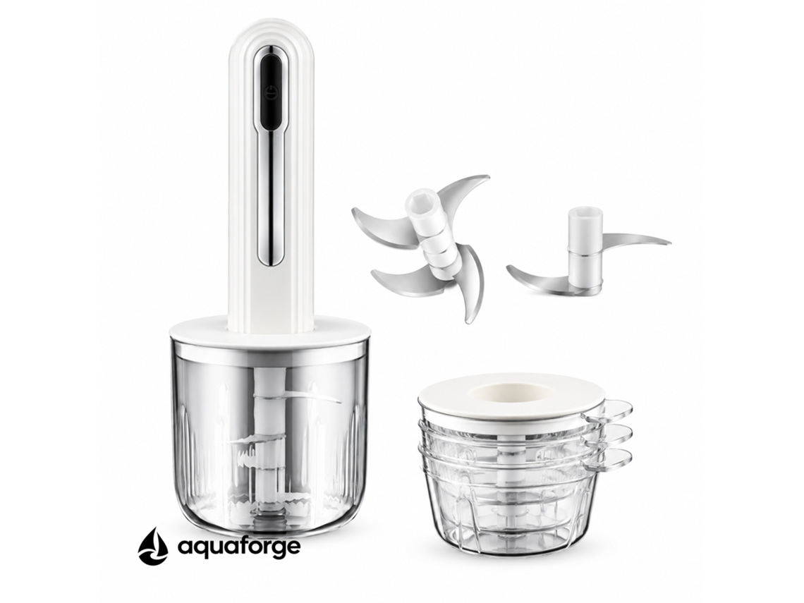 Liquidificador Aquaforge Com 0,4 L E 30 W Para Batidos E Sumos, Branco