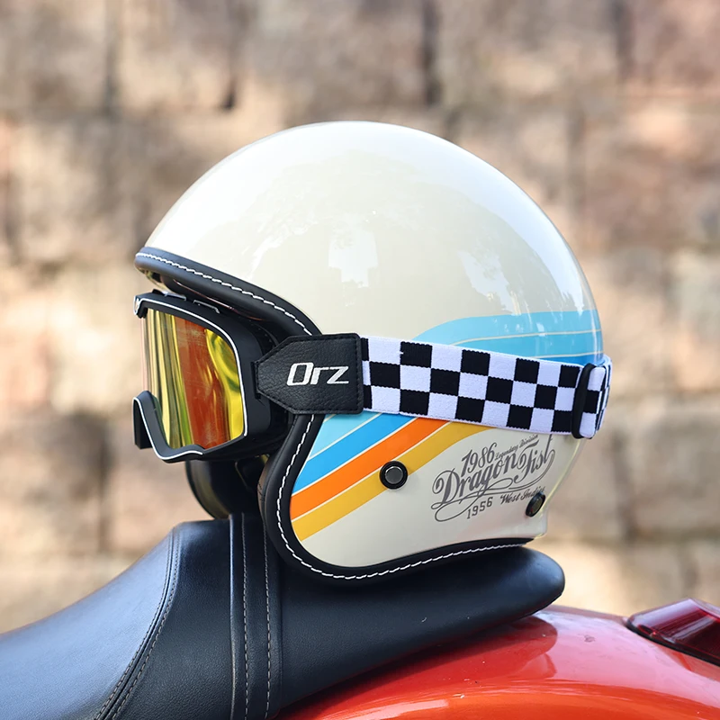 (xl) Capacete De Motocicleta 3/4, Certificado Dot, Casco Em Abs
