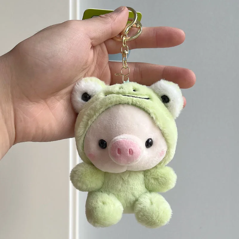 Chaveiro de Pelúcia de Porco Fofo MDUG (verde)