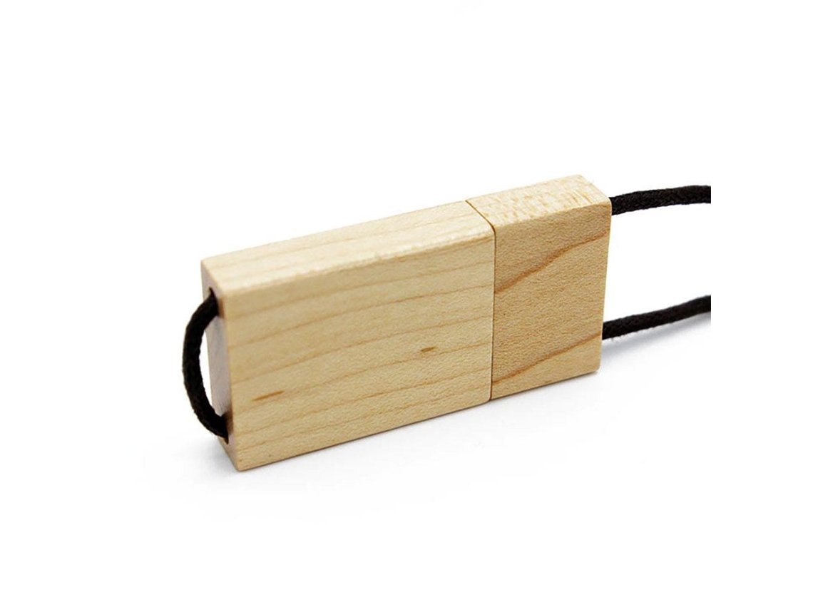 Pen Drive Usb De 32 Gb Madeira Com Corda Brilvibera