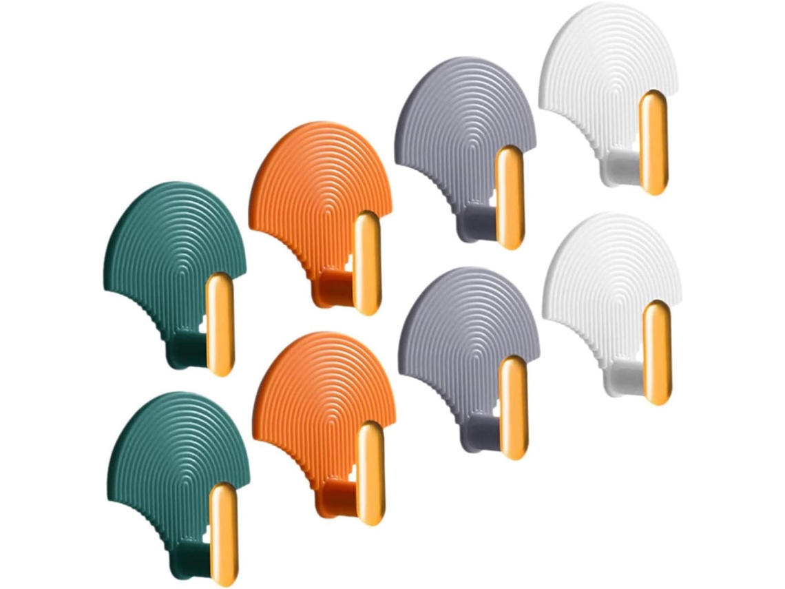Conjunto De 8 Ganchos Adesivos De Parede Resistentes E Compactos, Sem