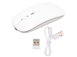 2026 rato Sem Fio Led Silencioso Carregamento Usb Branco