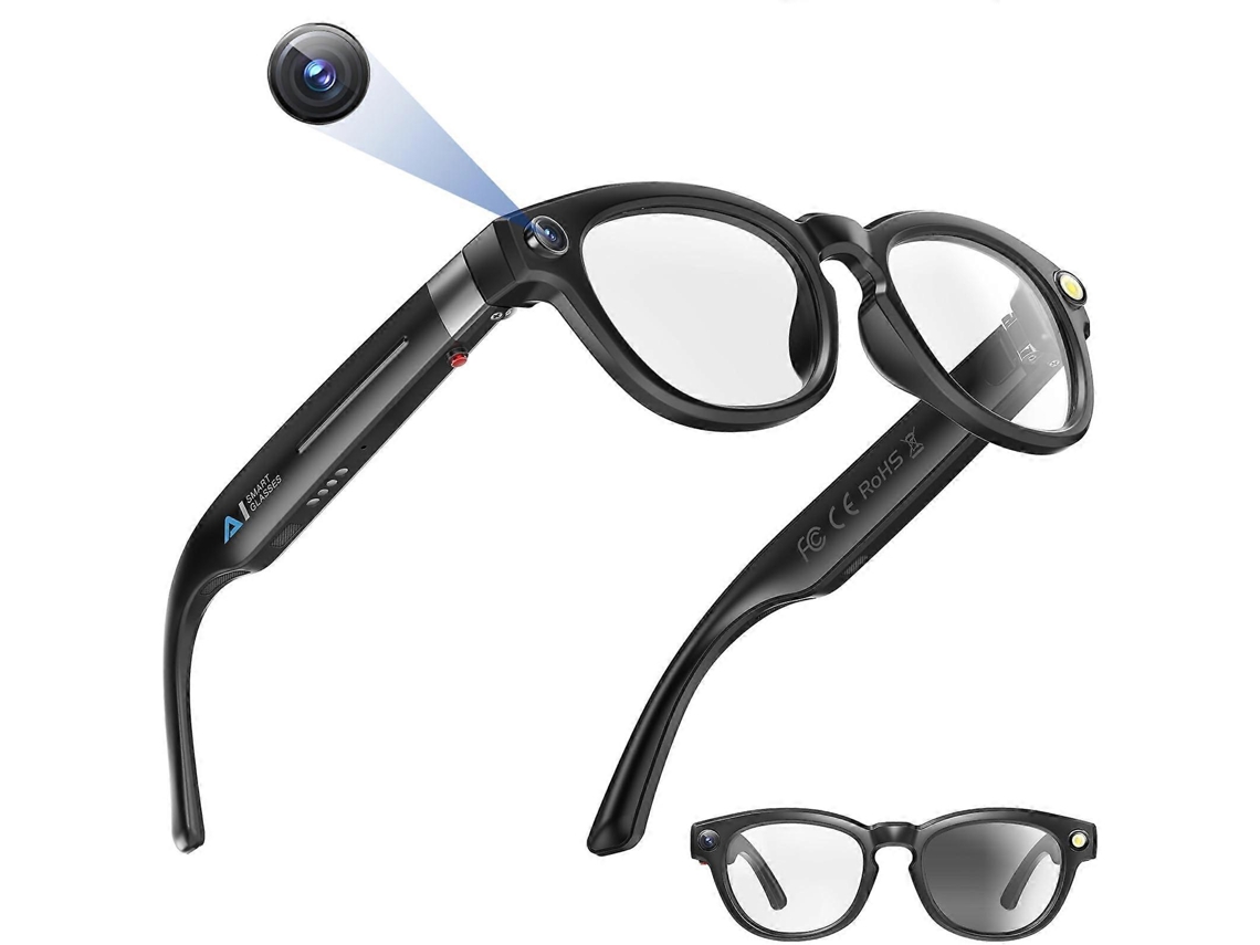 Óculos Inteligentes Com Câmera, Vídeo Hd 1080p, Tradução Por Ia, Bluetooth 5.3 E Lentes Com Mudança De Cor Q8 A