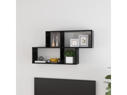 Vidaxl Estante De Parede 100x18x53 Cm Derivados De Madeira Preto