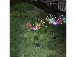 Decoração De Jardim Fogos De Artifício Solares 120 Led Lâmpada Solar De Jardim À Prova Dágua 2 Modos De Iluminação Diy Paisagem Ao Ar Livre 242