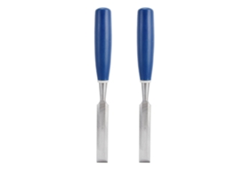 Conjunto De 2 Cincel De Madeira Alta Dureza Com Cabo Azul Para Marcenaria Cincel Plano Cincel De Ranhurar 1in