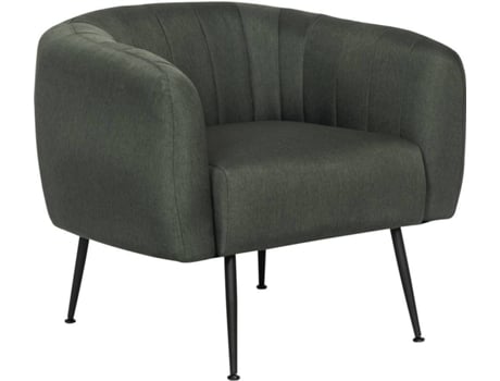 Poltrona HABITAT ET JARDIN Diana (Cinzento Escuro - Linho e Madeira - 81x73x72 cm)