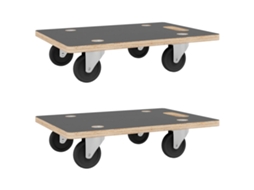 Conjunto 2 Carrinhos De Transporte Vidaxl Retangular ( 60x40x11,5 Cm 250 Kg)