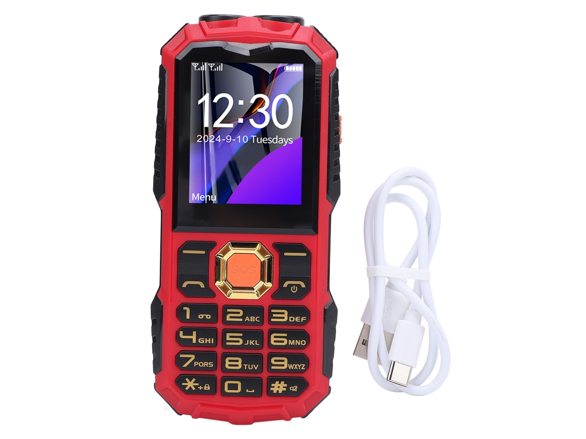 Teléfono móvil 2g para Personas Mayores con botones grandes, batería de 4800 mAh, función power bank, doble sim, pantalla de 1,8 pulgadas | S/MARCA