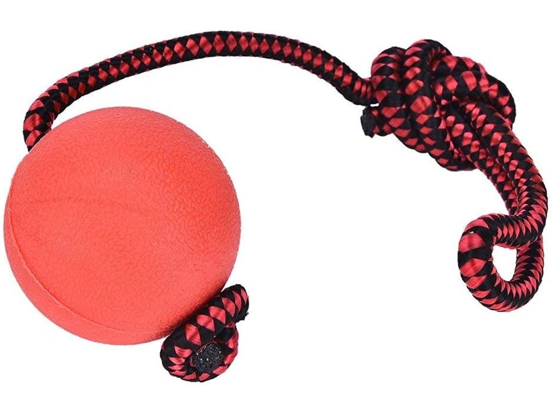 Conjunto De 3 Brinquedo Pet Com Bola Borracha E Corda Para Mastigar